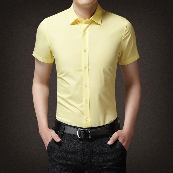 

men's casual shirts -5xl mens blouse white short sleeve baggy buttons summer solid comfortable pure cotton and loose holiday tee, White;black
