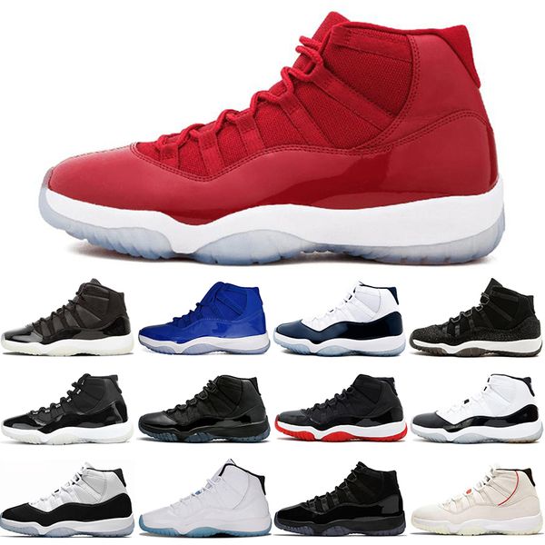 

wholesale men 11 basketball shoes 11s 25th anniversary gamma blue bred high concord 23 45 platinum tint space jam gym red midnight navy prm