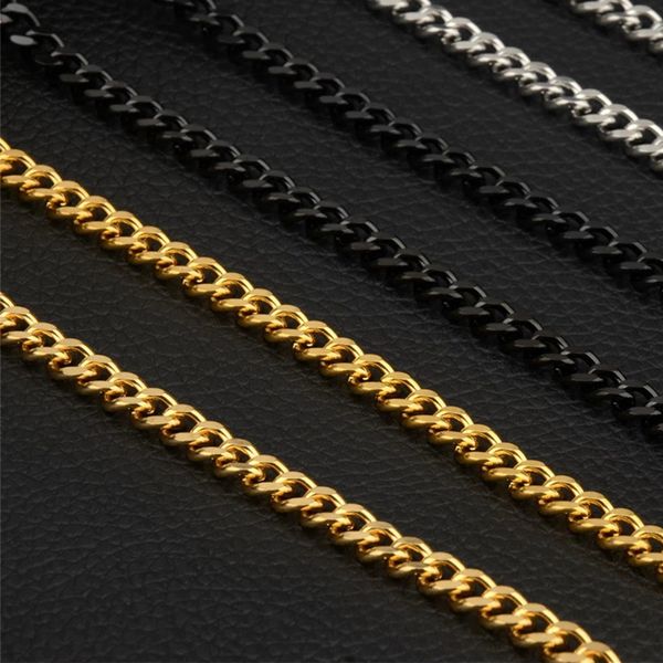 

7mm stainless steel cuban chains 18 20 22 24 30 inch cuba necklace hip hop jewellery for men women factory direct wholesale, Silver