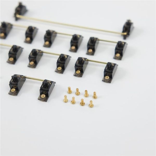 

transparent gold-plated screw stabilizer pcb gh60 xd60 customized diy mechanical keyboard 2u 6.25u keyboards