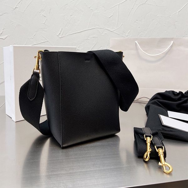 

7a+luxury designer handbag shoulder bag letter updated version cowhide hardware bucket bags interior pocket women fashion drawstring crossbo