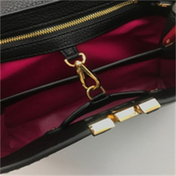 

brand designer luxury m7mm m53216 stud handbag shoulder bag black women handbags iconic bags handles shoulder bags totes cross body bag, Red;black