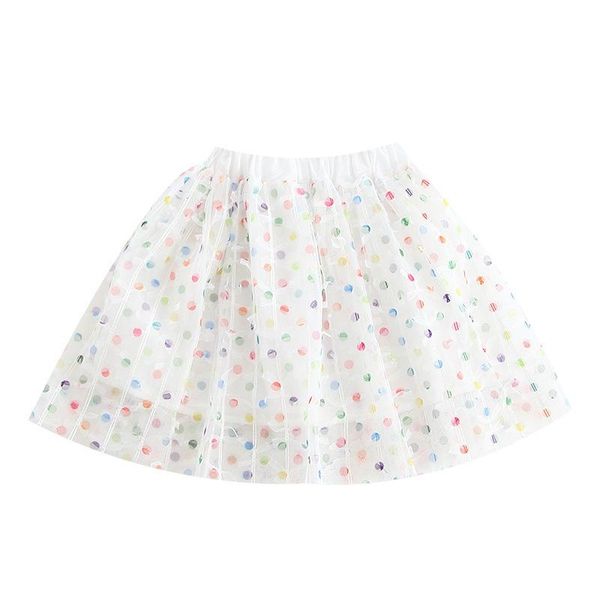 

skirts maiboxiong summer korean children's dress baby colour dot princess mesh skirt girl half-length, Blue