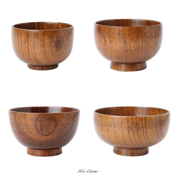 

kitchen utensil tableware natural jujube wooden rice soup bowl containter bowls