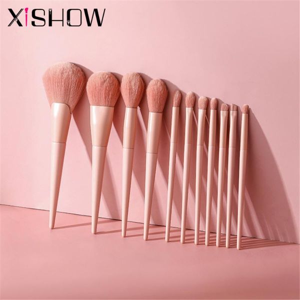 

makeup brushes xishow beauty professional foundation powder blush eyeshadow eyebrow kabuki blending cosmetics brush set 11pcs