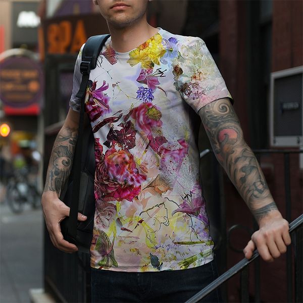 

original rock bob marley 3d printing ink painting pattern t-shirt fashion breathable and comfortable daily party visual impact gothic style, White;black