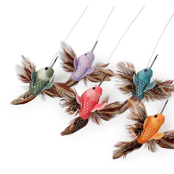 

cat toys 1 pc creative designer interactive pet electric flying bird butterfly hummingbird flowers aro y1m8