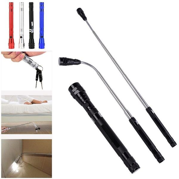 

professional hand tool sets magnetic pickup with led light povo telescoping flexible pick-up tools flashlights for automotive repairs boatin