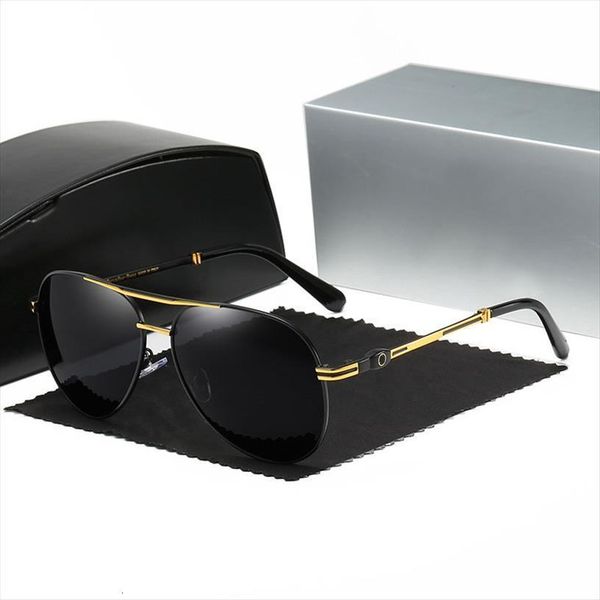 

polarized sunglasses men brand designer mercede 2035 pilot light metal retro glasses for driving fishing oculos de sol masculino, White;black