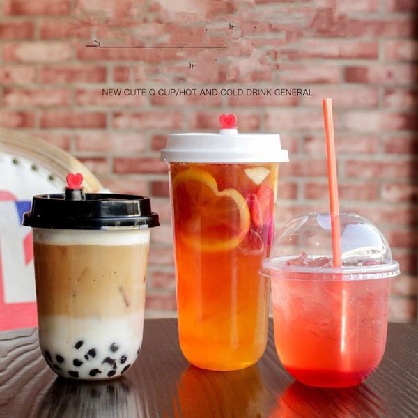 

gift wrap 100pcs net red 95mm caliber u milk tea cup 360ml 500ml 700ml drinks packaging plastic cups christmas birthday party favors