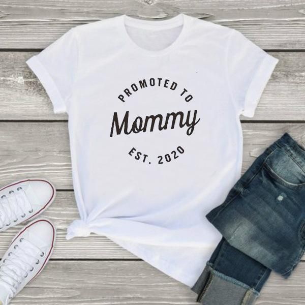 

women's t-shirt mommy gift tee woman tshirt harajuku shirt summer causal, White