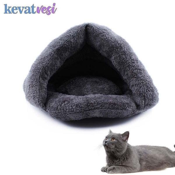 

pet cat bed winter warm plush sleeping bag for small dogs chihuahua soft fleece puppy cave house ropa perros beds & furniture