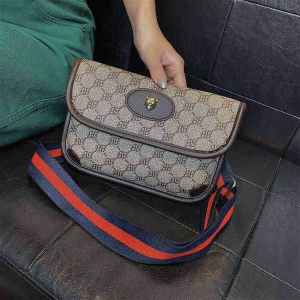 

luxury handbags wide strap women's summer new fashion letter one shoulder small square ins red messenger bag