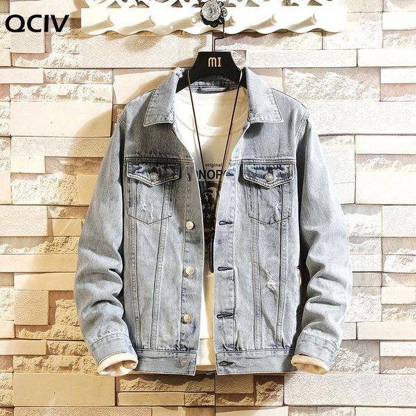 

men's jackets spring denim jacket men mens bomber man vintage jean male streetwear 5xl tc7f, Black;brown