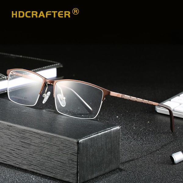 

fashion sunglasses frames hdcrafter metal glasses frame for small face 126mm width clear lens rx prescription eyeglasses optical spectacle e, Black