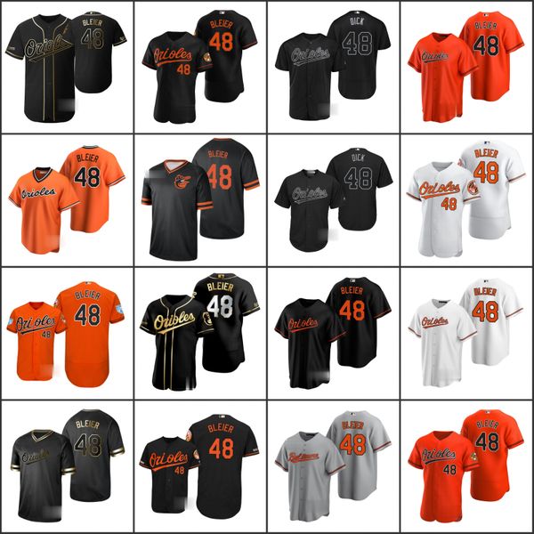 

baltimore orioles black 48 richard bleier men women youthjersey, Black;red