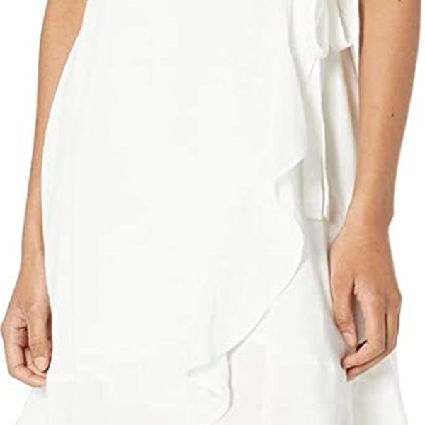 

cupcakes and cashmere women's catana crinkle rayon ruffle dress, Black;gray