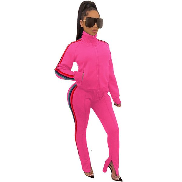 

tracksuits step women's x9213 into the autumn and winter of high collar tie leisure sports suit, Gray