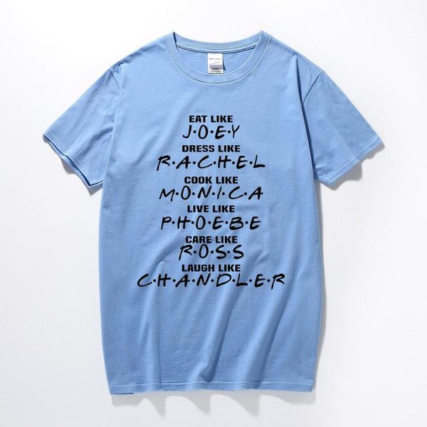 

men's t-shirts camisa masculina tv series friends t shirt joey rachel monica ross chandler homme cotton t-shirt, White;black