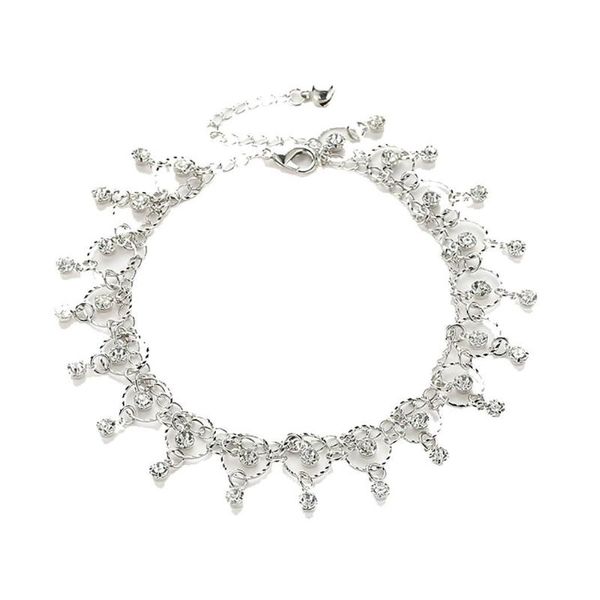 

anklets women fashion tassel rhinestone round anklet jewelry lobster claw clasp gift casual, street, party, club, etc, Red;blue