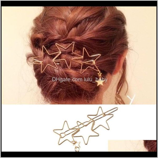 

unique style hairpin hollow stars tassel clips ornament accessories star clip pin vintage jewelry wedlo pins k6jym, Black;brown