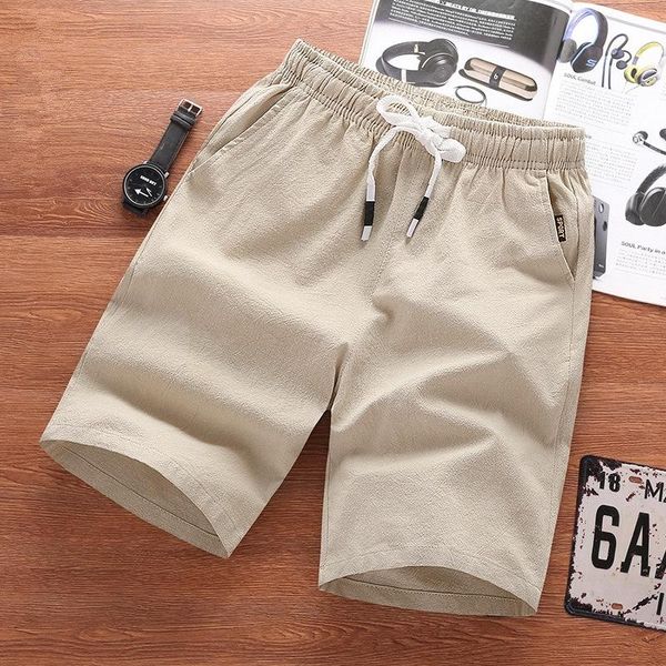 

men's shorts large trunks five-point beach cotton loose outer wear pants summer leisure pajamas trendy, White;black