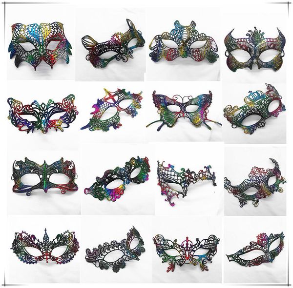 

party mask gilded lace shaped women's makeup eye halloween trinkets