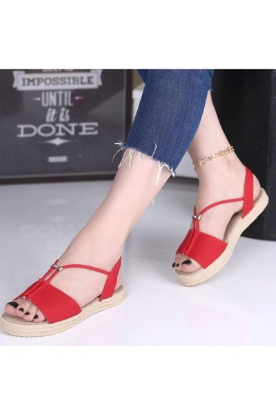 

sandals women's red mantes matte leather buckled, Black