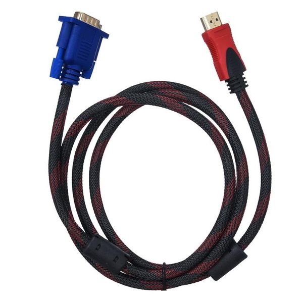 

video cables & connectors full hd 1080p male to 15 pin vga connector adapter converter cable for hdtv 1.5 meters#g3