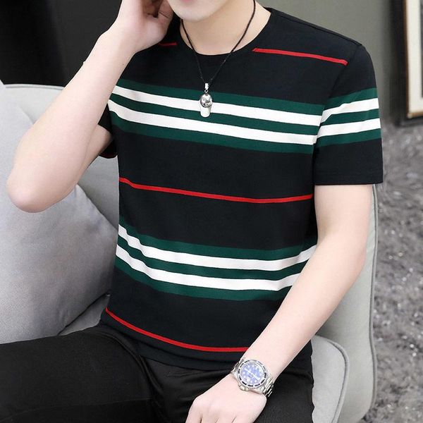 

men's t-shirts 2021 summer short sleeve t-shirt for men, White;black