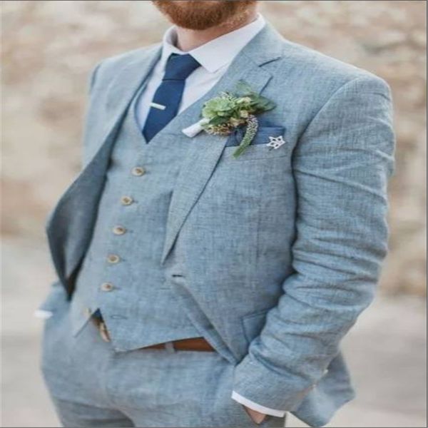 

men's suits & blazers custom size male linen suit ed as a wedding custom woven jacket + pants vest tie, White;black