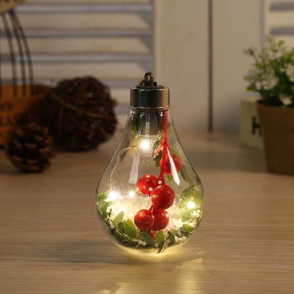 

christmas decoration bulb ball led transparent tree pendant plastic bright colors beautiful party