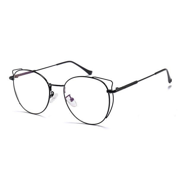 

1811 new flat lens metal accessories can be equipped with myopia frame, men's and women's fashion glasses, White;black