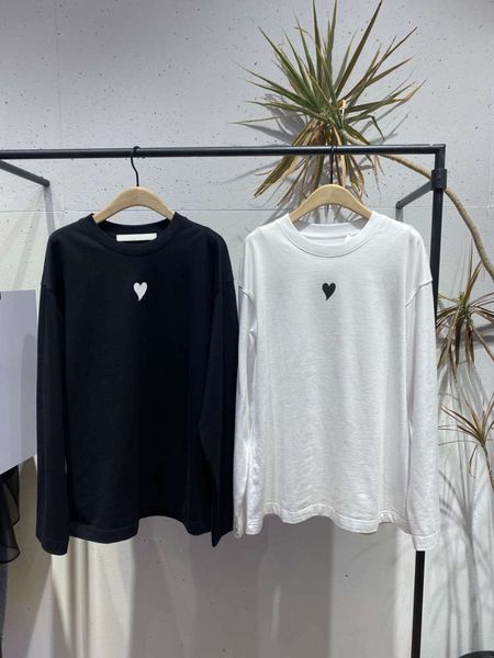 

mc autumn color contrast love slogan loose t-shirt sweater mba3tee023, Black