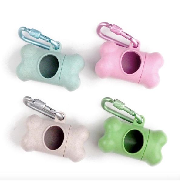 

cat bowls & feeders pet garbage bag distributor for dog dung bone shape plastic outdoor with a bracket