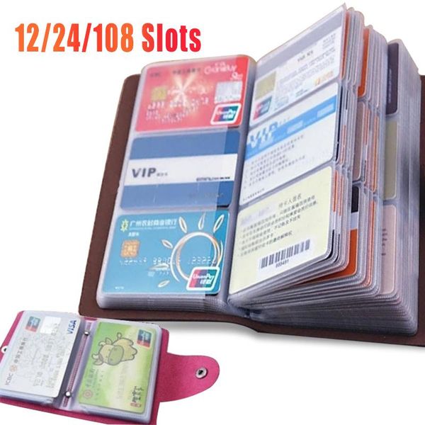 

storage bags 12/24/108 card slots business bank holder pu leather wallet