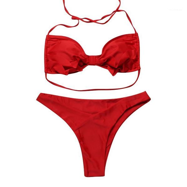 

women's swimwear women bandeau 2021 bikinis black swimming suit for dot polka swimsuit padded push-up bikini set, White;black