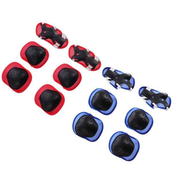 

elbow & knee pads 2 sets cycling skateboard riding hand protector pad, Black;gray