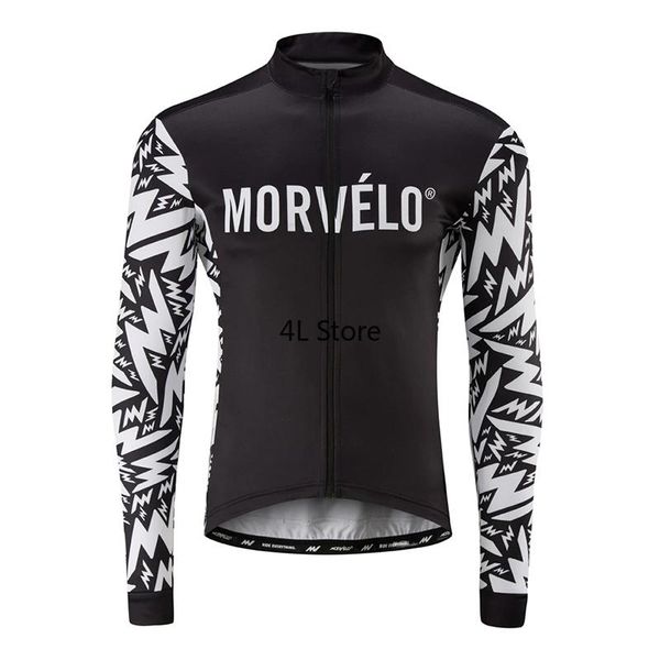 

racing jackets 2021 arrival morvelo cycling jersey long sleeve pro team autumn bike clothing bicycle maillot mtb clothes, Black;red