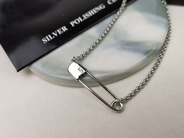 

fashion pin pendant necklace chain bijoux for mens and women trend personality punk cross style lovers gift hip hop jewelry, Silver
