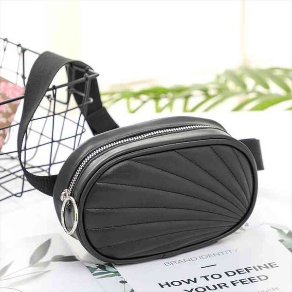 

women faishon zipper waist pack fanny pack pu leahter waist bag belt female purse