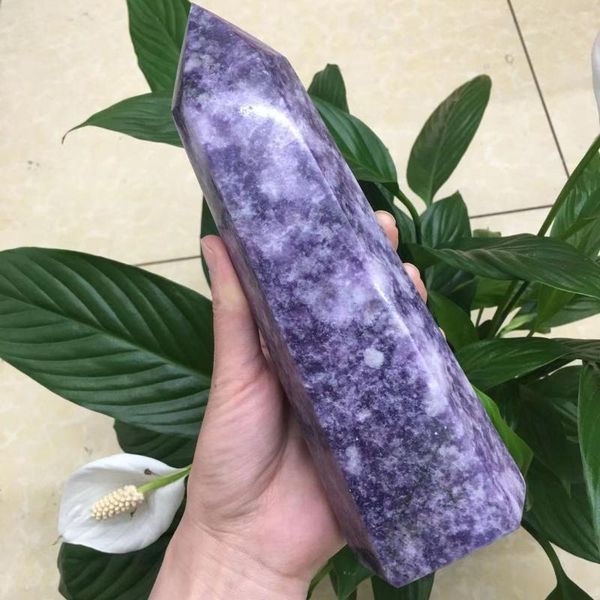 

natural purple mica quartz stone obelisk decorative objects & figurines