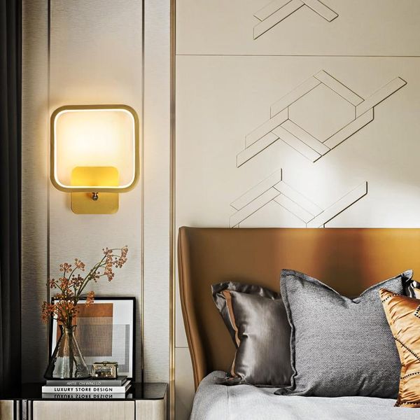 

wall lamp deyidn modern led light simple gold/black rotatable sconce for living room restaurant bedside background