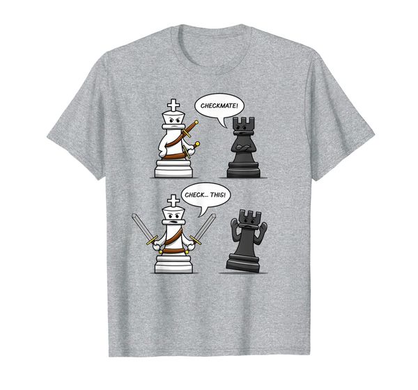 

checkmate t-shirt for a chess player, White;black