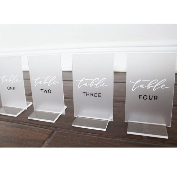 

party decoration frosted acrylic table numbers, wedding modern numbers