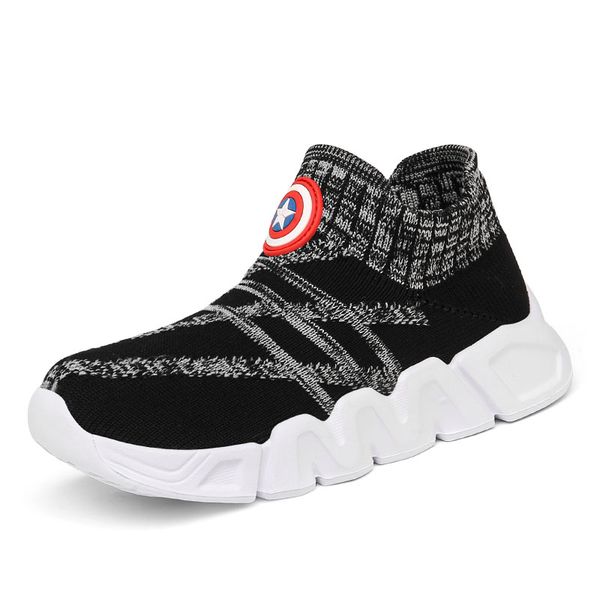 

2021 sneakers boys shoes kids sport shoes for boys lightweight boys girls casual school trainers children brand breathable shoes, Black