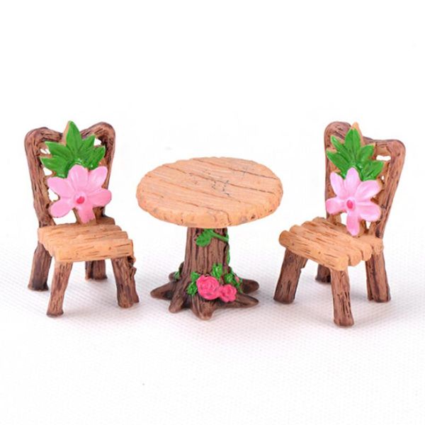 

decorative objects & figurines resin table chair set doll house decoration plant pots fairy ornament durable practical 2021
