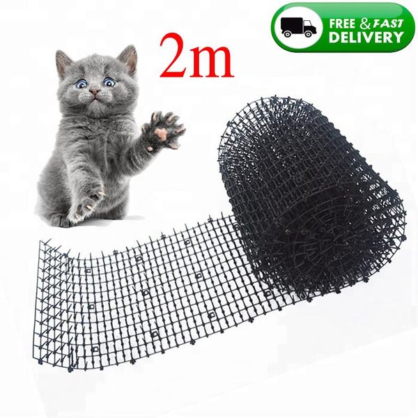 

cat carriers,crates & houses 2m garden scat mat anti gatos prickle strips keep away safe plastic spike repeller anti-cat and dog net tools