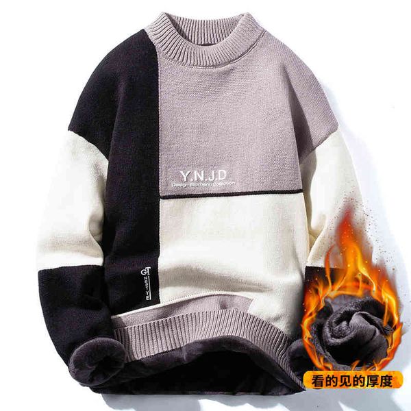 

men's sweaters winter sweater, thick wool warm, cashmere lining, leisure, fashion, retail, White;black
