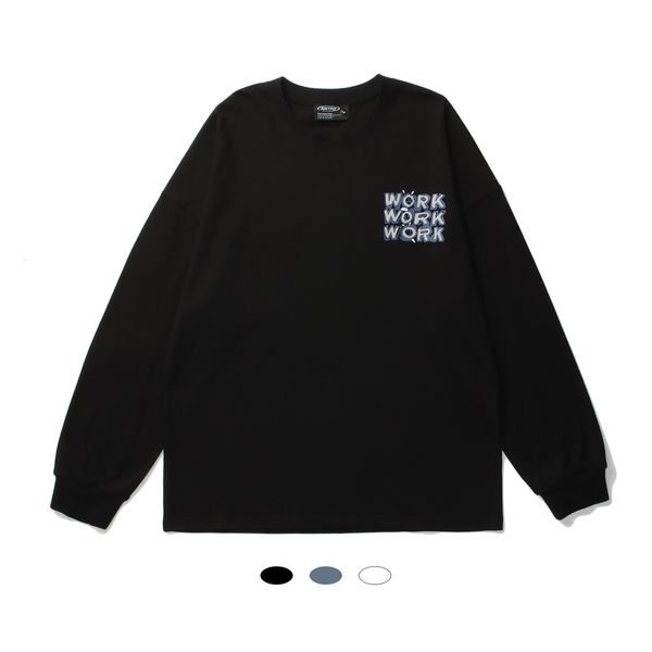 

new mankun men f029 american women street fashion autumn and winter letters pure cotton loose lovers' long sleeve t-shirt hcxq, White;black
